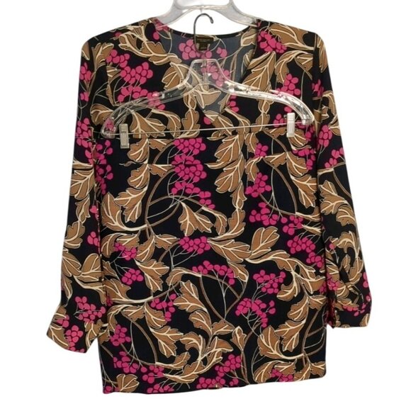 Ann Taylor Factory Womens Floral Long Sleeve Top Skirt Set Size L - Picture 13 of 13